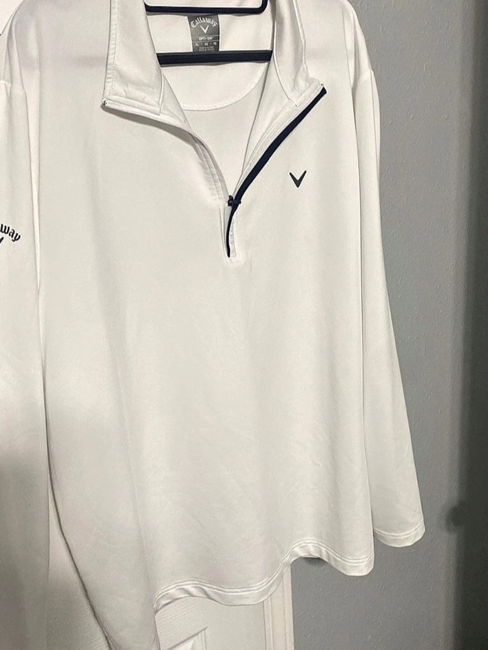 Callaway Opti-Dri Quarter Zip Pullover White XL